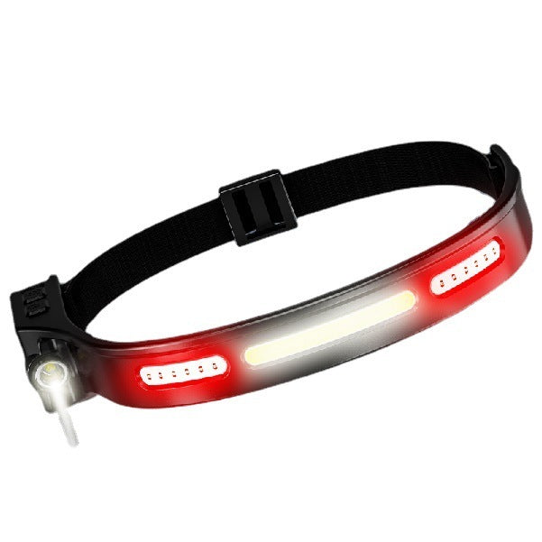 Rechargeable COB Inspection Headlamp – Hands-Free 230° Wide Beam, White Red Light 5 Lighting Modes, USB Rechargeable Torch