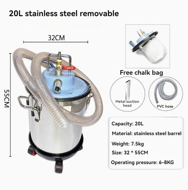 GearForge™ 20L Industrial Pneumatic Vacuum Cleaner – High-Power Air-Driven Suction System (3700W Equivalent)