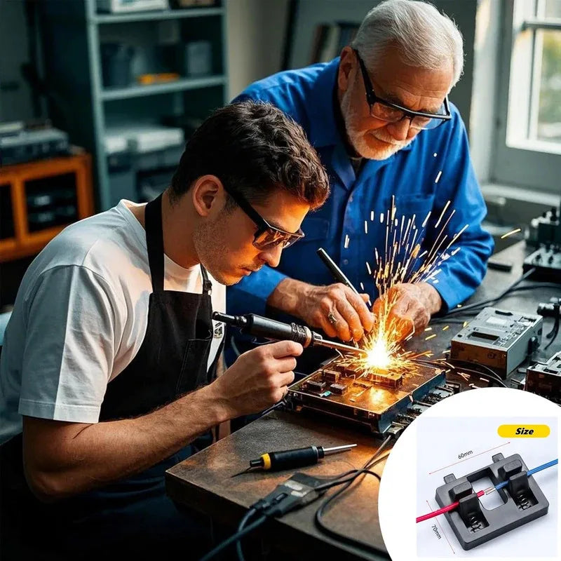 GearForge™ Precision Soldering Wire Fixture | Adjustable Mini Clamp for Electronics & Model Making