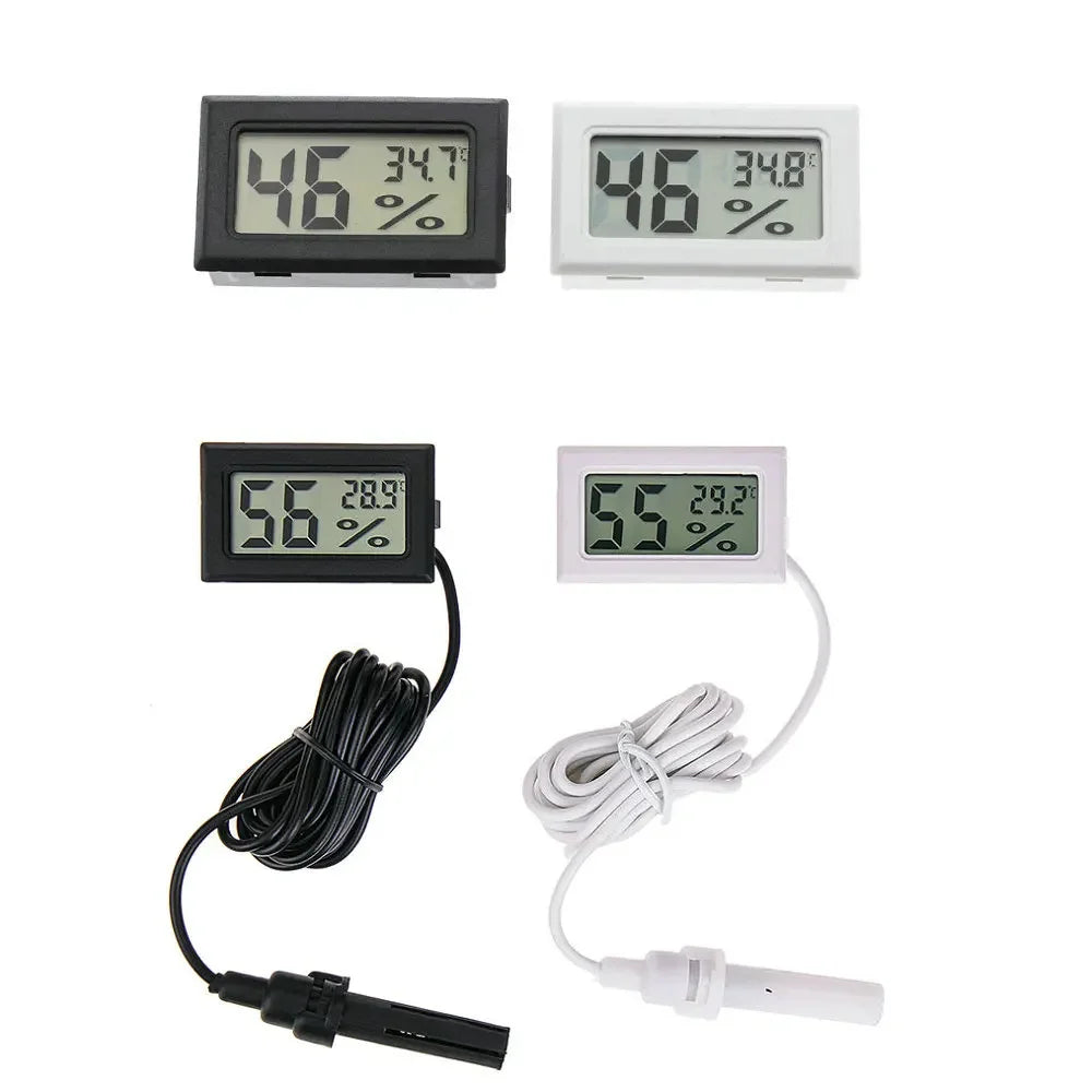 GearForge™ Mini LCD Digital Thermometer & Hygrometer – High-Accuracy Indoor Temperature & Humidity Monitor with Probe