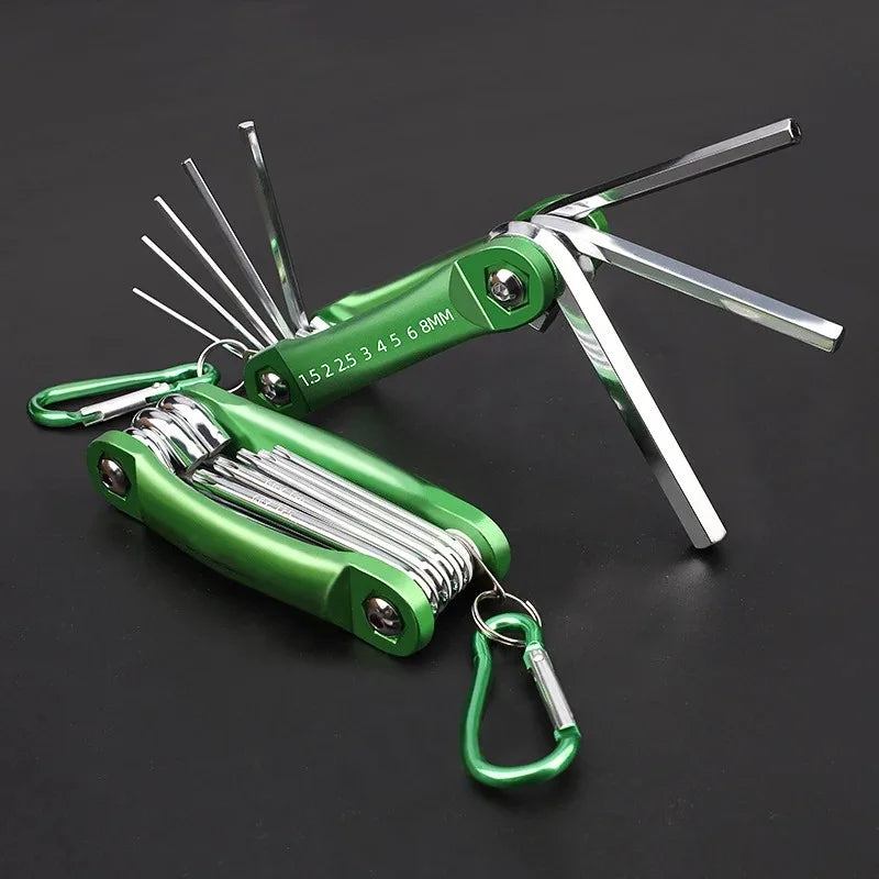 GearForge™ 8-in-1 Foldable Hex Multitool – Compact Power for Everyday Repairs