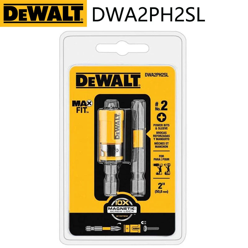 GearForge DEWALT Original Precision Magnetic Drill Bit Set – PH2 / SL8 Cross-Slot Bits with Magnetic Sleeve & Corner Adapter (25mm–89mm Options