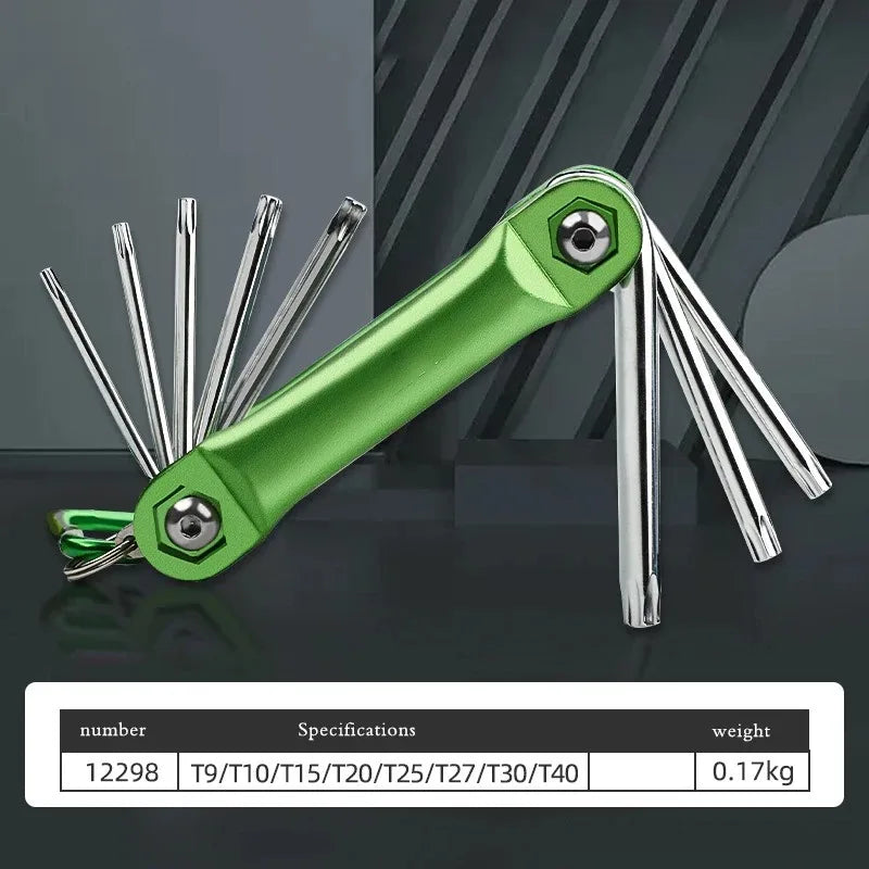 GearForge™ 8-in-1 Foldable Hex Multitool – Compact Power for Everyday Repairs