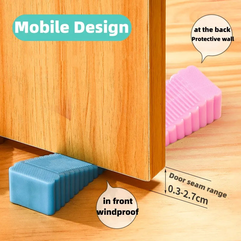 Silicone Anti-Slip Door Stopper – Heavy-Duty Wedge for Home & Office (Multiple Colours)