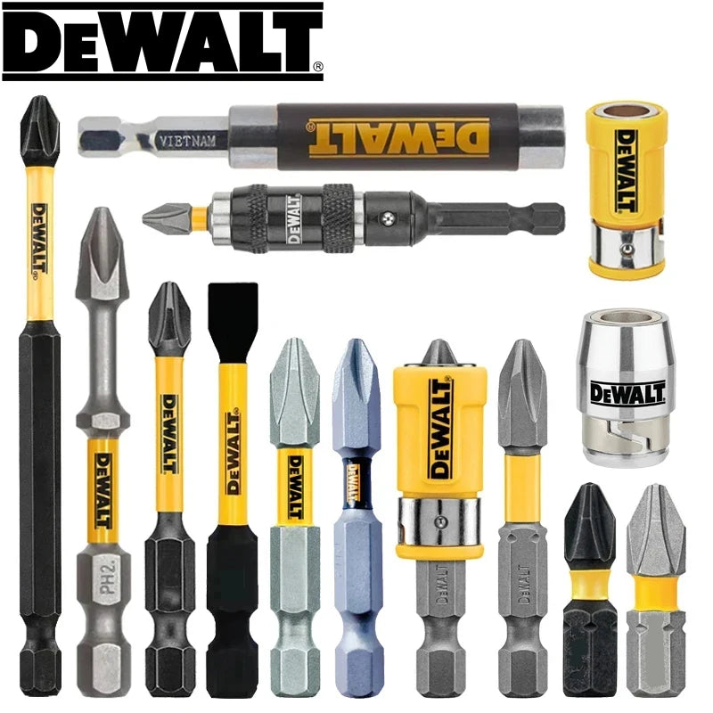 GearForge DEWALT Original Precision Magnetic Drill Bit Set – PH2 / SL8 Cross-Slot Bits with Magnetic Sleeve & Corner Adapter (25mm–89mm Options
