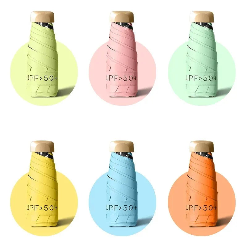 GearForge™ Compact Anti-UV Sun Protection Umbrella – UPF50+  | Windproof & Travel-Friendly