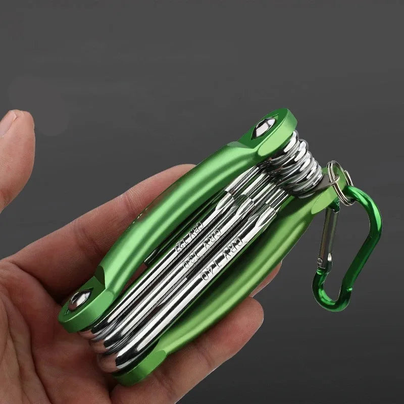 GearForge™ 8-in-1 Foldable Hex Multitool – Compact Power for Everyday Repairs