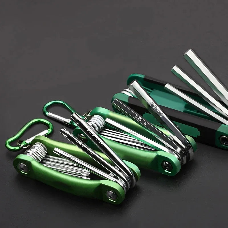 GearForge™ 8-in-1 Foldable Hex Multitool – Compact Power for Everyday Repairs