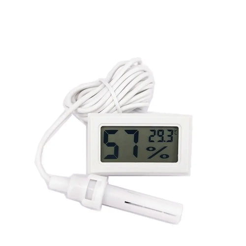 GearForge™ Mini LCD Digital Thermometer & Hygrometer – High-Accuracy Indoor Temperature & Humidity Monitor with Probe
