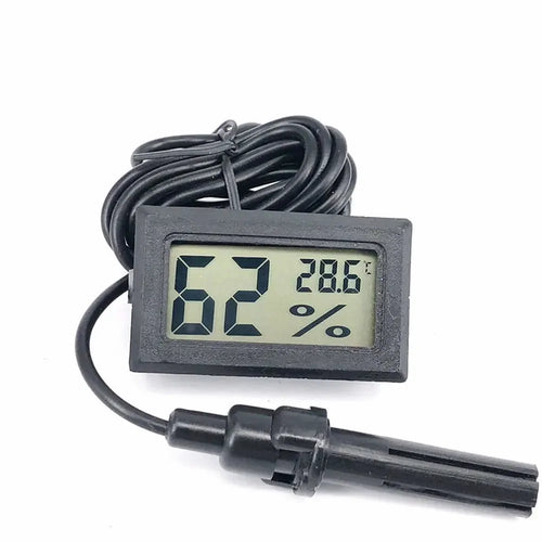 GearForge™ Mini LCD Digital Thermometer & Hygrometer – High-Accuracy Indoor Temperature & Humidity Monitor with Probe